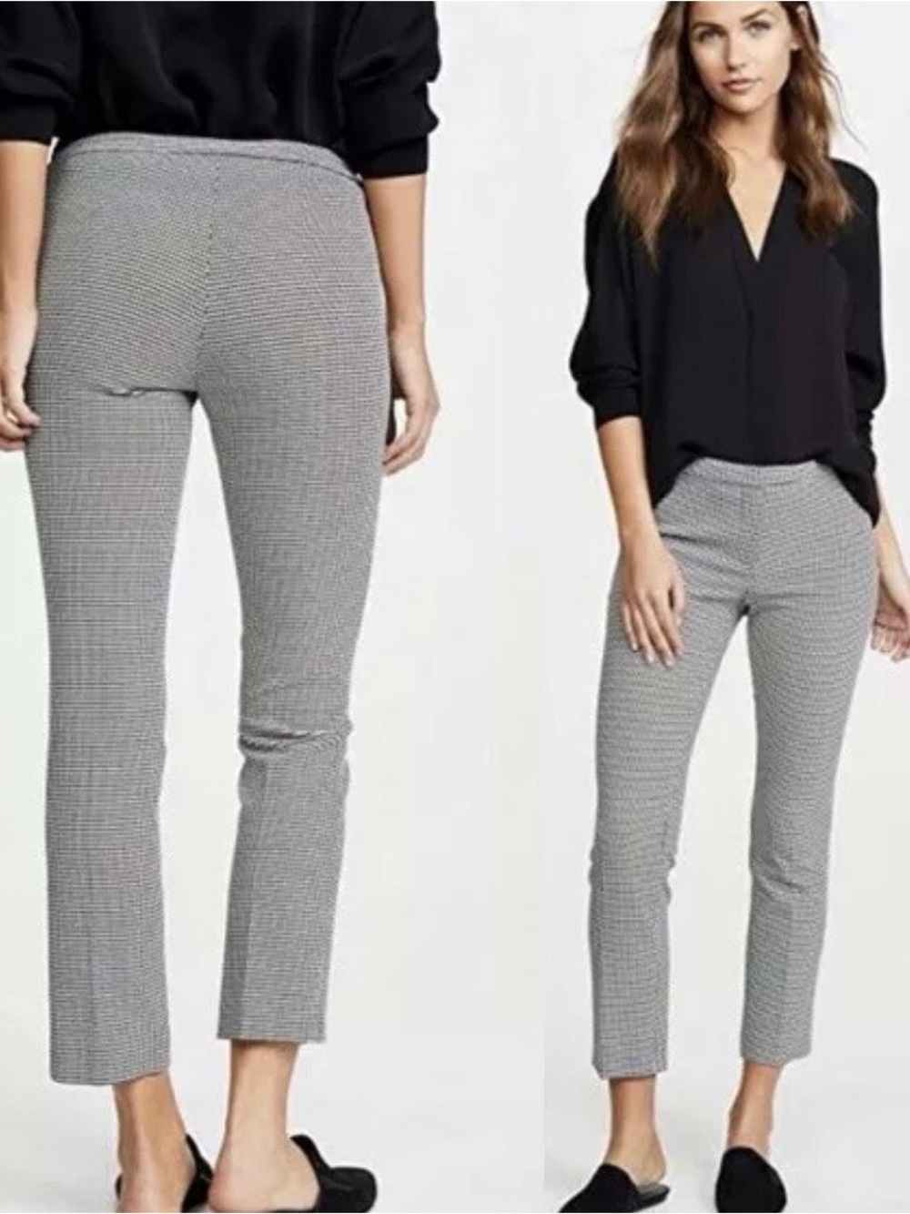 Theory Houndstooth Classic Skinny Pant Sz 2